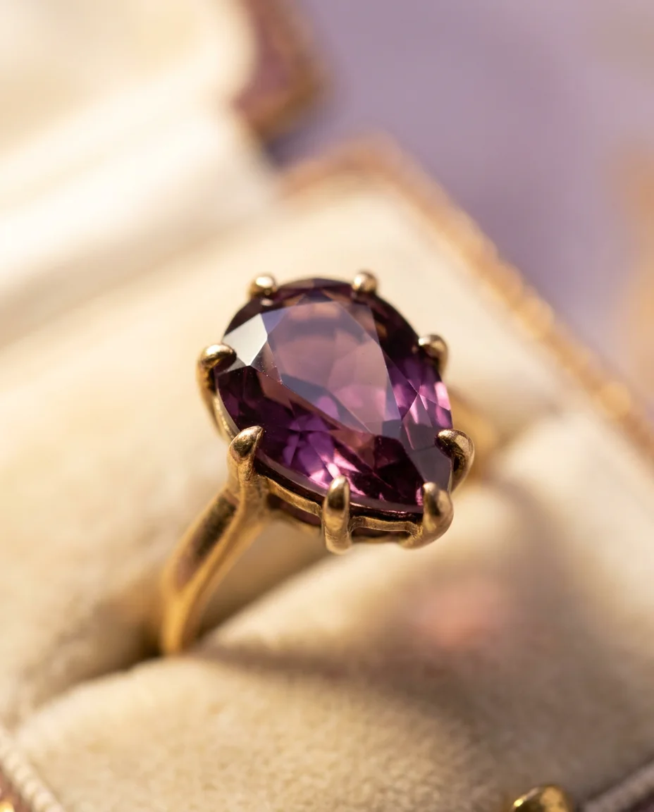 Second Glance Pendant — macro of the east-west set oval stone